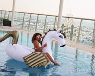 img 1 attached to Giant Inflatable Golden Swan Pegasus Pool Float - Perfect For Summer Beach Swimming & Outdoor Pool Parties! review by Rob Sanchez