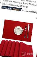 img 1 attached to U'Artlines Placemat Crossweave Woven Vinyl Non-Slip Insulation Placemat Washable Table Mats Set Of 6 (6Pcs Placemats, Gray) review by Prentice Martin