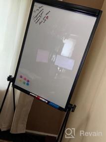 img 5 attached to Height Adjustable Portable Double Sided Magnetic Dry Erase Whiteboard With Stand, 40 X 28 Inches Flip Chart Easel For Home Office School And Classroom Teaching