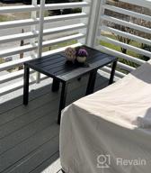 img 1 attached to PHI VILLA Black Metal Square Side/End Table For Indoor And Outdoor Use - Perfect For Patio, Coffee Bistro And Small Spaces review by Tammy Finucci