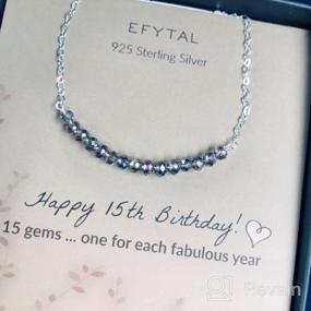 img 7 attached to EFYTAL 15th Birthday Gifts for Her: Sterling Silver Necklace with 15 Beads - Perfect Quinceanera Gift for 15 Year Old Girls