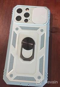 img 5 attached to Чехол для iPhone 14 Pro Max 2022 [Кольцо с подставкой на 360°] [Магнитный автомобильный держатель] [Крышка для выдвижной камеры] Защитный чехол военного класса 6,7 '' Красный Goton для IPhone 14 Pro Max