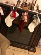 img 1 attached to Get Festive With Sattiyrch Knit Christmas Stockings - 4 Pack 18” Large Size For The Perfect Holiday Decor In Burgundy And Ivory White (Ivory) review by Marvin Breezy