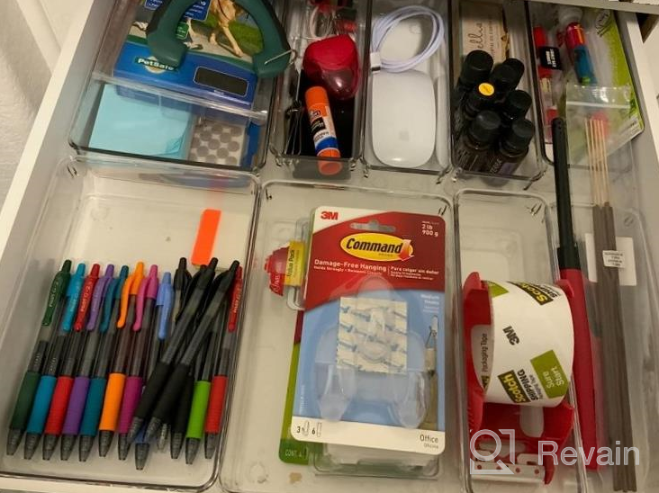 img 1 attached to 25-Piece Clear Plastic Drawer Organizers: Non-Slip Trays For Makeup, Jewelry, Office & More! review by Matthew Mosley