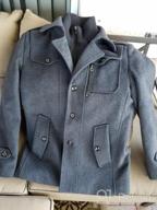 img 1 attached to Men'S Wool Pea Coat Windbreaker Jacket With Detachable Inner Rib Liner review by Shane Wallace