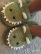 img 1 attached to 🦖 Dino-fun Footwear: Toddler Dinosaur Slippers for Boys, Perfect Indoor Bedroom Shoes review by Benjamin Cleveland