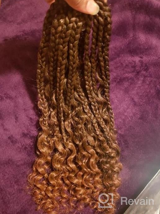 img 1 attached to ToyoTress T-Purple Goddess Box Braid Crochet Hair: 16 Inch Pre-Looped Synthetic Hair For Flawless Braiding review by Rhonda Hughes