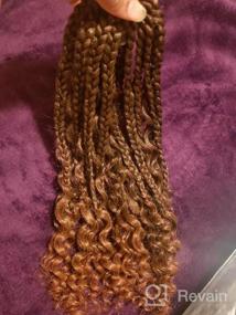 img 5 attached to ToyoTress T-Purple Goddess Box Braid Crochet Hair: 16 Inch Pre-Looped Synthetic Hair For Flawless Braiding