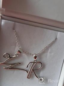 img 8 attached to Sparkling YFN S925 Sterling Silver Cubic Zirconia Alphabet Pendant Necklace - 26 Letters Collection