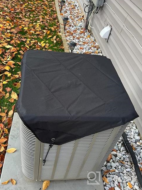 img 1 attached to 🌬️ Perfitel AC Cover for Outside Units - Central Air Conditioner Cover Defender: Waterproof & Heavy Duty (28X28 Inch) review by Robert Hines