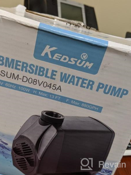 img 1 attached to KEDSUM 330GPH Ultra Quiet Submersible Pump With High Lift And Grounded Power Cord - Ideal For Fish Tanks, Ponds, Aquariums, Statuary, Hydroponics - Includes 3 Nozzles And 1500L/H Water Flow review by Jack Duncan