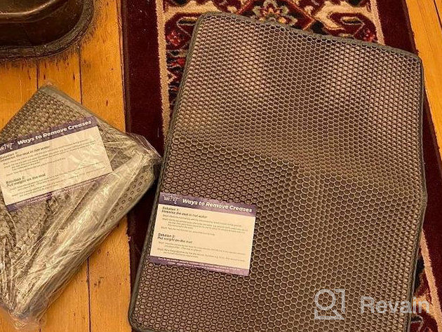 img 1 attached to Hassle-Free Kitty Maintenance: WePet Honeycomb Double Layer Litter Trapping Mat review by Adam Whittaker