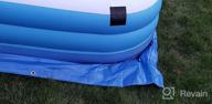 img 1 attached to Full-Sized Inflatable Swimming Pool For Family Fun - Heavy Duty Above Ground Pool For Kids, Adults, And Outdoor Backyard Pool Parties - 118” X 72” X 22” By QPAU review by Ismael Hennigan