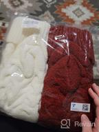 img 1 attached to 6 Pack 18" Large Cable Knit Christmas Stockings With Name Tags - Burgundy Red, Ivory White, Green Chunky Hand Stockings review by Chris Wagner
