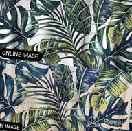 img 1 attached to Artistic Botanical Green Leaves Shower Curtain Set With Hooks - Tropical Palm Print On White Background - 72" X 72" Fabric Bathroom Curtain For Stunning Décor review by Dino Wilson