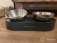 img 1 attached to Petkit 15 Adjustable Double Bowl Set Metal Version 480 ml silver/black review by Chun Chun ᠌