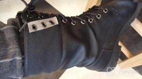 img 5 attached to DailyShoes Women'S Military Combat Boots With Credit Card Pocket - Mid Calf Fold-Down & Up Buckle Design!