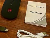 img 1 attached to Uiosmuph G16 Rechargeable LED Wireless Mouse - 2.4G Portable Optical Computer Mouse For Laptop, PC, Desktop & MacBook (Starry Silver) review by Matthew Guiney