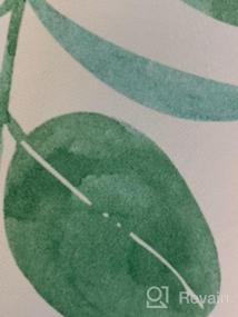 img 6 attached to Занавеска для душа из тропической пальмы с дизайном из зеленых листьев - набор для декора ванной комнаты с ботанической природой, включает 12 крючков - занавеска для душа из шалфея для ванных комнат, 72 x 72 дюйма