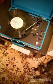 img 5 attached to Crosley CR8005D-WS Cruiser Deluxe Vintage Turntable with 3-Speed Bluetooth & Sleek White Sand Suitcase Design
