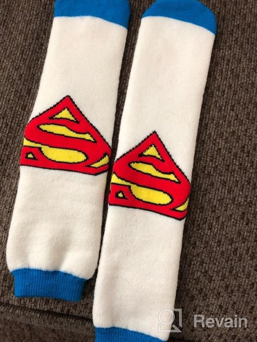 img 1 attached to 🦸 Superman Slipper Socks for Boys (Toddler/Little Kid/Big Kid) review by Todd Mamat