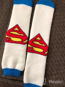img 4 attached to 🦸 Superman Slipper Socks for Boys (Toddler/Little Kid/Big Kid)