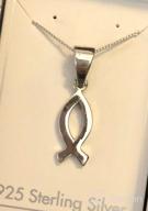 img 1 attached to 🐠 18-Inch Vertical Fish Pendant Necklace: Ichthus Christian Jewelry in 925 Sterling Silver review by Kyle Brown