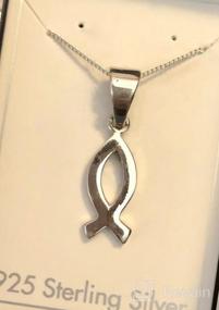 img 5 attached to 🐠 18-Inch Vertical Fish Pendant Necklace: Ichthus Christian Jewelry in 925 Sterling Silver