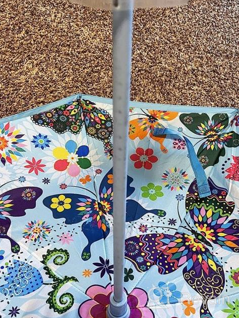 img 1 attached to Double Layer Windproof Kids Umbrella For Boys And Girls, Age 4-13 - Inverted And Upside Down Umbrella For Kids, MRTLLOA Reverse Umbrella For Kids review by David Perry