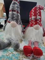 img 1 attached to HAUMENLY Swedish Christmas Gnome Lights, Scandinavian Tomte With Legs, 6 Hours Timer, Holiday Home Party Decoration (A) - Pack Of 2 review by Chris Lapan