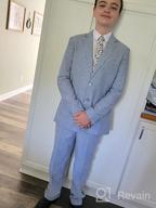 img 1 attached to Linen Jacket and Dress Pants Set for Boys' Clothing - Gioberti Suits & Sport Coats review by Jeff Pettis