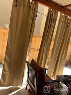 img 1 attached to Waterproof Extra Wide Outdoor Curtains For Patio - HOMEIDEAS Beige Blackout Thermal Insulated Curtains, Perfect For Porch, Pergola, Sliding Door And Arbor - 100 X 96 Inch, 1 Panel review by John Love