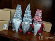img 1 attached to Handmade Swedish Tomte, Funoasis Holiday Gnome, Christmas Elf Decoration Ornaments, Ideal Thanksgiving Day Gifts - Adorable Swedish Gnomes Tomte With Red Stripes, Measuring 19 Inches review by Ashley Martinez