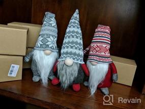img 7 attached to Handmade Swedish Tomte, Funoasis Holiday Gnome, Christmas Elf Decoration Ornaments, Ideal Thanksgiving Day Gifts - Adorable Swedish Gnomes Tomte With Red Stripes, Measuring 19 Inches