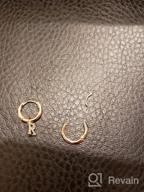 img 1 attached to 💍 S925 Sterling Silver Initial Earrings for Girls with Hypoallergenic Cubic Zirconia – Unique Gift Idea! review by Constance Bingham