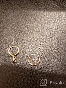 img 6 attached to 💍 S925 Sterling Silver Initial Earrings for Girls with Hypoallergenic Cubic Zirconia – Unique Gift Idea!