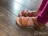 img 1 attached to Princess Summer Sandals For Girls With Adjustable Straps And Open Toes - Festooned Cute Flat Shoes review by Antonio Lemm