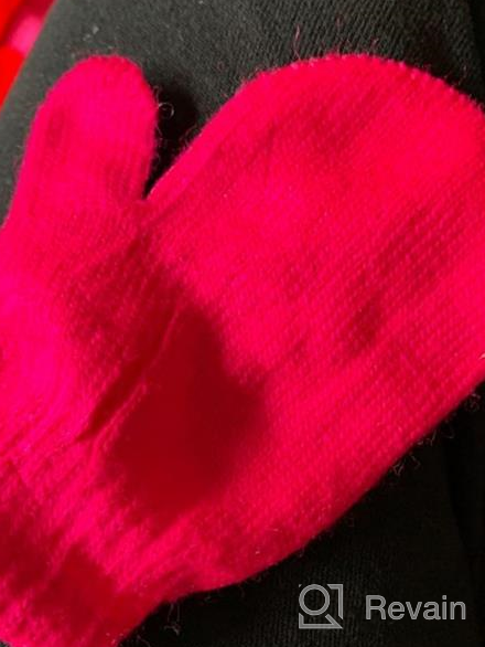 img 1 attached to Knitted Toddler Mittens for Girls' Cold Weather Accessories - Stretch Supplies review by Lloyd Rodriguez