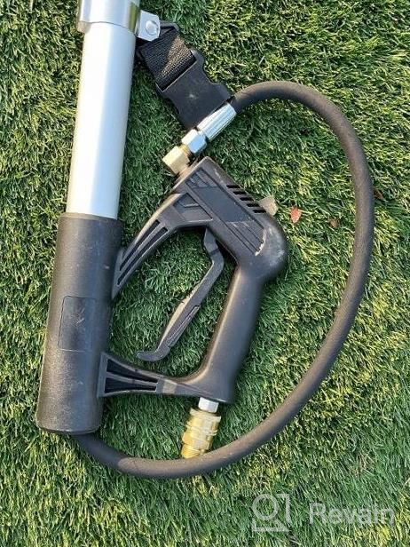 img 1 attached to Seesii 24FT Telescoping Pressure Washer Wand With Gutter Extension And Harness Belt, 5 Spray Nozzle Tips And M22-14Mm Adapter For Roof Fence Window Cleaning, 4000 PSI Capacity review by Greg Simms