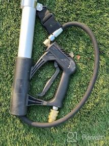 img 5 attached to Seesii 24FT Telescoping Pressure Washer Wand With Gutter Extension And Harness Belt, 5 Spray Nozzle Tips And M22-14Mm Adapter For Roof Fence Window Cleaning, 4000 PSI Capacity