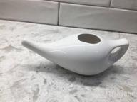 img 1 attached to Premium Handcrafted Ceramic Neti Pot - 225 Ml. White Color Nose Cleaner For Sinus Relief, Dishwasher Safe review by Jim Shirodkar