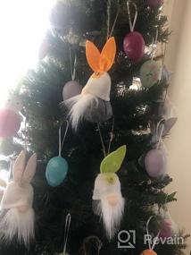 img 6 attached to Easter Hanging Bunny Ornaments Set Of 10, Colorful Plush Bunny Gnomes Easter Gnomes Tree Ornament Decorations