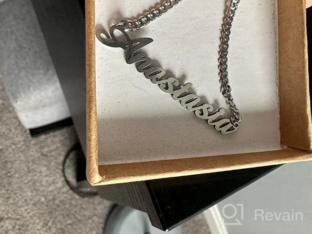 img 1 attached to Personalize Your Style with 💍 CLY Jewelry's Sterling Silver Custom Name Pendant review by Shane Ryder