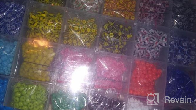 img 1 attached to 9600 Pieces Of Multicolor Glass Seed And Striped Craft Beads Set With Elastic String For DIY Jewellery Making - Includes 24 Colors Of 400Pcs Per 3Mm Bead Size review by Eddie Pollard
