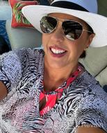 img 1 attached to Women'S Summer Beach Sun Hat: Panama Straw Fedora W/ Wide Brim & UPF50+ Protection review by Jared Surabhi
