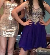 img 1 attached to Junior Gold Lace Applique Short Quinceanera Homecoming Dresses By Babyonline review by Dink Rivas