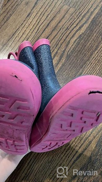 img 1 attached to 👦 Durable Mysoft Toddler Waterproof Rainboots with Fun Patterns for Boys' Shoes and Boots review by Timothy Hughes