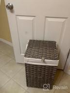 img 1 attached to 90L Laundry Hamper W/ 2 Removable Liners & Mesh Bags - Handwoven Synthetic Rattan, Grey review by Vijay Patel