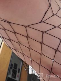 img 7 attached to Aneco 2 Pairs Plus Size Sparkle Diamond Fishnets Sexy Black Tights