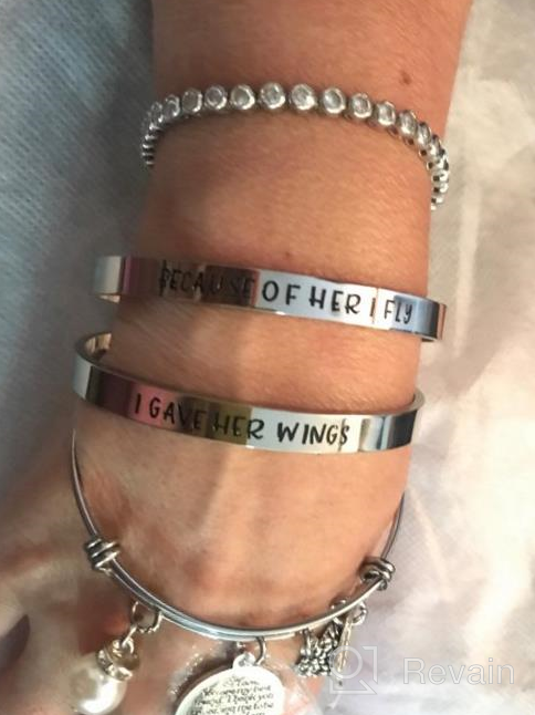 img 1 attached to 👩 Meaningful Mother-Daughter Jewelry Set: Together Forever - Never Apart Cuff Bracelets for Mom & Daughter - Perfect Birthday or Mothers Day Gift review by Ivan Carson